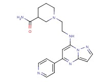1-(2-{[5-(4-pyridinyl)pyrazolo[1,5-a]pyrimidin-7-yl]amino}ethyl)-3-piperidinecarboxamide