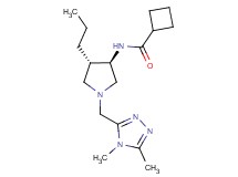N-{rel-(3R,4S)-1-[(4,5-dimethyl-4H-1,2,4-triazol-3-yl)methyl]-4-propyl-3-pyrrolidinyl}cyclobutanecarboxamide hydrochloride