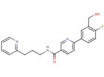 6-[4-fluoro-3-(hydroxymethyl)phenyl]-N-(3-pyridin-2-ylpropyl)nicotinamide