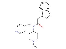 2-(2,3-dihydro-1H-inden-1-yl)-N-(1-methylpiperidin-4-yl)-N-(pyridin-4-ylmethyl)acetamide