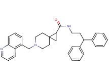 N-(3,3-diphenylpropyl)-6-(5-quinolinylmethyl)-6-azaspiro[2.5]octane-1-carboxamide