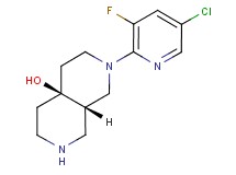 rel-(4aS,8aS)-2-(5-chloro-3-fluoro-2-pyridinyl)octahydro-2,7-naphthyridin-4a(2H)-ol hydrochloride