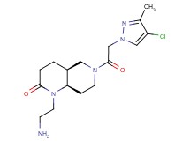 rel-(4aS,8aR)-1-(2-aminoethyl)-6-[(4-chloro-3-methyl-1H-pyrazol-1-yl)acetyl]octahydro-1,6-naphthyridin-2(1H)-one hydrochloride