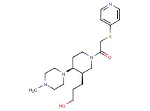 3-{(3R*,4S*)-4-(4-methylpiperazin-1-yl)-1-[(pyridin-4-ylthio)acetyl]piperidin-3-yl}propan-1-ol