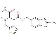 N-[(2-methyl-1H-indol-5-yl)methyl]-2-[3-oxo-1-(2-thienylmethyl)-2-piperazinyl]acetamide
