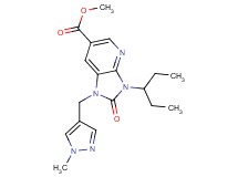 methyl 3-(1-ethylpropyl)-1-[(1-methyl-1H-pyrazol-4-yl)methyl]-2-oxo-2,3-dihydro-1H-imidazo[4,5-b]pyridine-6-carboxylate