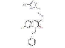 7-fluoro-3-({[2-(5-methyl-4H-1,2,4-triazol-3-yl)ethyl]amino}methyl)-1-(2-phenylethyl)-2(1H)-quinolinone