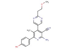 2-amino-6-(4-hydroxyphenyl)-4-[2-(2-methoxyethyl)pyrimidin-5-yl]-5-methylnicotinonitrile