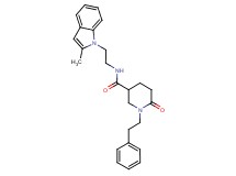 N-[2-(2-methyl-1H-indol-1-yl)ethyl]-6-oxo-1-(2-phenylethyl)-3-piperidinecarboxamide