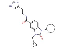 1-cyclohexyl-3-(cyclopropylmethyl)-N-[2-(1H-imidazol-4-yl)ethyl]-2-oxo-2,3-dihydro-1H-benzimidazole-5-carboxamide