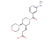 3-{(3R*,4S*)-1-[2-(methylamino)isonicotinoyl]-4-morpholin-4-ylpiperidin-3-yl}propanoic acid