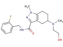 N-(2-fluorobenzyl)-5-[(2-hydroxyethyl)(methyl)amino]-1-methyl-4,5,6,7-tetrahydro-1H-indazole-3-carboxamide