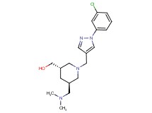 {(3S*,5R*)-1-{[1-(3-chlorophenyl)-1H-pyrazol-4-yl]methyl}-5-[(dimethylamino)methyl]piperidin-3-yl}methanol