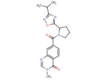 7-{[2-(3-isopropyl-1,2,4-oxadiazol-5-yl)-1-pyrrolidinyl]carbonyl}-3-methyl-4(3H)-quinazolinone