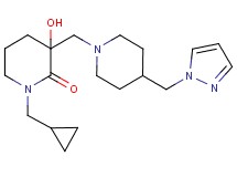 1-(cyclopropylmethyl)-3-hydroxy-3-{[4-(1H-pyrazol-1-ylmethyl)-1-piperidinyl]methyl}-2-piperidinone