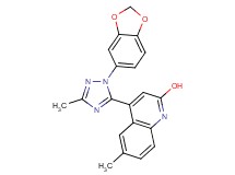 4-[1-(1,3-benzodioxol-5-yl)-3-methyl-1H-1,2,4-triazol-5-yl]-6-methyl-2-quinolinol