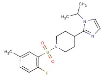 1-[(2-fluoro-5-methylphenyl)sulfonyl]-4-(1-isopropyl-1H-imidazol-2-yl)piperidine