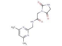 N-[(4,6-dimethyl-2-pyrimidinyl)methyl]-2-(2,5-dioxo-1-imidazolidinyl)acetamide