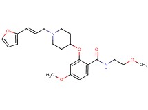 2-({1-[(2E)-3-(2-furyl)-2-propen-1-yl]-4-piperidinyl}oxy)-4-methoxy-N-(2-methoxyethyl)benzamide