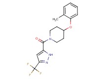 4-(2-methylphenoxy)-1-{[3-(trifluoromethyl)-1H-pyrazol-5-yl]carbonyl}piperidine