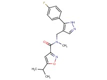 N-{[5-(4-fluorophenyl)-1H-pyrazol-4-yl]methyl}-5-isopropyl-N-methylisoxazole-3-carboxamide