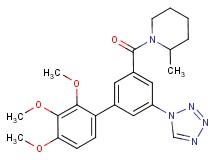 2-methyl-1-{[2',3',4'-trimethoxy-5-(1H-tetrazol-1-yl)-3-biphenylyl]carbonyl}piperidine