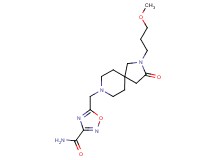 5-{[2-(3-methoxypropyl)-3-oxo-2,8-diazaspiro[4.5]dec-8-yl]methyl}-1,2,4-oxadiazole-3-carboxamide