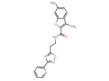 3,6-dimethyl-N-[2-(3-pyridin-2-yl-1,2,4-oxadiazol-5-yl)ethyl]-1-benzofuran-2-carboxamide