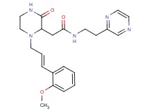 2-{1-[(2E)-3-(2-methoxyphenyl)-2-propen-1-yl]-3-oxo-2-piperazinyl}-N-[2-(2-pyrazinyl)ethyl]acetamide