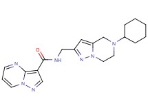 N-[(5-cyclohexyl-4,5,6,7-tetrahydropyrazolo[1,5-a]pyrazin-2-yl)methyl]pyrazolo[1,5-a]pyrimidine-3-carboxamide