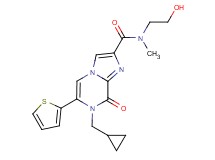 7-(cyclopropylmethyl)-N-(2-hydroxyethyl)-N-methyl-8-oxo-6-(2-thienyl)-7,8-dihydroimidazo[1,2-a]pyrazine-2-carboxamide