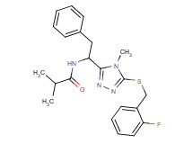 N-(1-{5-[(2-fluorobenzyl)thio]-4-methyl-4H-1,2,4-triazol-3-yl}-2-phenylethyl)-2-methylpropanamide