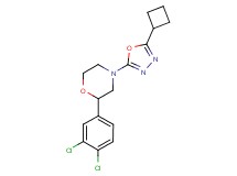 4-(5-cyclobutyl-1,3,4-oxadiazol-2-yl)-2-(3,4-dichlorophenyl)morpholine