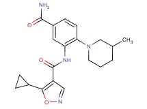 N-[5-(aminocarbonyl)-2-(3-methylpiperidin-1-yl)phenyl]-5-cyclopropylisoxazole-4-carboxamide