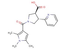 (3S*,4S*)-4-pyridin-2-yl-1-[(1,2,5-trimethyl-1H-pyrrol-3-yl)carbonyl]pyrrolidine-3-carboxylic acid