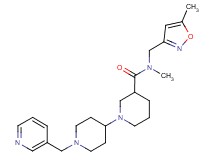 N-methyl-N-[(5-methylisoxazol-3-yl)methyl]-1'-(pyridin-3-ylmethyl)-1,4'-bipiperidine-3-carboxamide