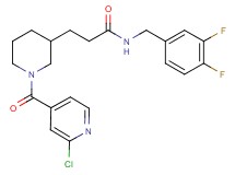 3-[1-(2-chloroisonicotinoyl)-3-piperidinyl]-N-(3,4-difluorobenzyl)propanamide