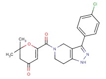 6-{[3-(4-chlorophenyl)-1,4,6,7-tetrahydro-5H-pyrazolo[4,3-c]pyridin-5-yl]carbonyl}-2,2-dimethyl-2,3-dihydro-4H-pyran-4-one