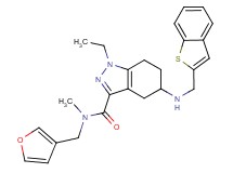 5-[(1-benzothien-2-ylmethyl)amino]-1-ethyl-N-(3-furylmethyl)-N-methyl-4,5,6,7-tetrahydro-1H-indazole-3-carboxamide