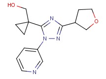 {1-[1-pyridin-3-yl-3-(tetrahydrofuran-3-yl)-1H-1,2,4-triazol-5-yl]cyclopropyl}methanol