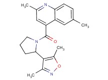 4-{[2-(3,5-dimethyl-4-isoxazolyl)-1-pyrrolidinyl]carbonyl}-2,6-dimethylquinoline