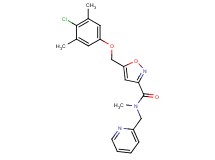 5-[(4-chloro-3,5-dimethylphenoxy)methyl]-N-methyl-N-(2-pyridinylmethyl)-3-isoxazolecarboxamide