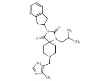 3-(2,3-dihydro-1H-inden-2-yl)-1-isobutyl-8-[(4-methyl-1H-imidazol-5-yl)methyl]-1,3,8-triazaspiro[4.5]decane-2,4-dione