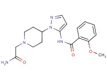 N-{1-[1-(2-amino-2-oxoethyl)piperidin-4-yl]-1H-pyrazol-5-yl}-2-methoxybenzamide
