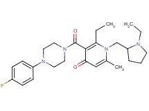 2-ethyl-1-[(1-ethyl-2-pyrrolidinyl)methyl]-3-{[4-(4-fluorophenyl)-1-piperazinyl]carbonyl}-6-methyl-4(1H)-pyridinone