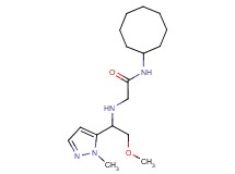N-cyclooctyl-2-{[2-methoxy-1-(1-methyl-1H-pyrazol-5-yl)ethyl]amino}acetamide