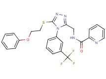 N-({5-[(2-phenoxyethyl)thio]-4-[3-(trifluoromethyl)phenyl]-4H-1,2,4-triazol-3-yl}methyl)-2-pyridinecarboxamide