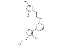 N-[2-(3,5-dimethyl-1H-pyrazol-1-yl)ethyl]-4-(5-methyl-1-propyl-1H-pyrazol-4-yl)pyrimidin-2-amine