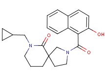 7-(cyclopropylmethyl)-2-(2-hydroxy-1-naphthoyl)-2,7-diazaspiro[4.5]decan-6-one