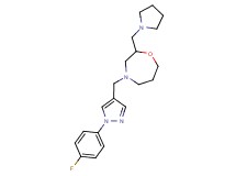 4-{[1-(4-fluorophenyl)-1H-pyrazol-4-yl]methyl}-2-(pyrrolidin-1-ylmethyl)-1,4-oxazepane